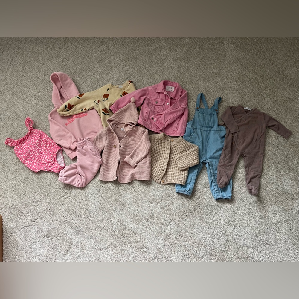 Zara Baby and Toddler Girl Clothing Bundle, Sizes 6 months to 3 years